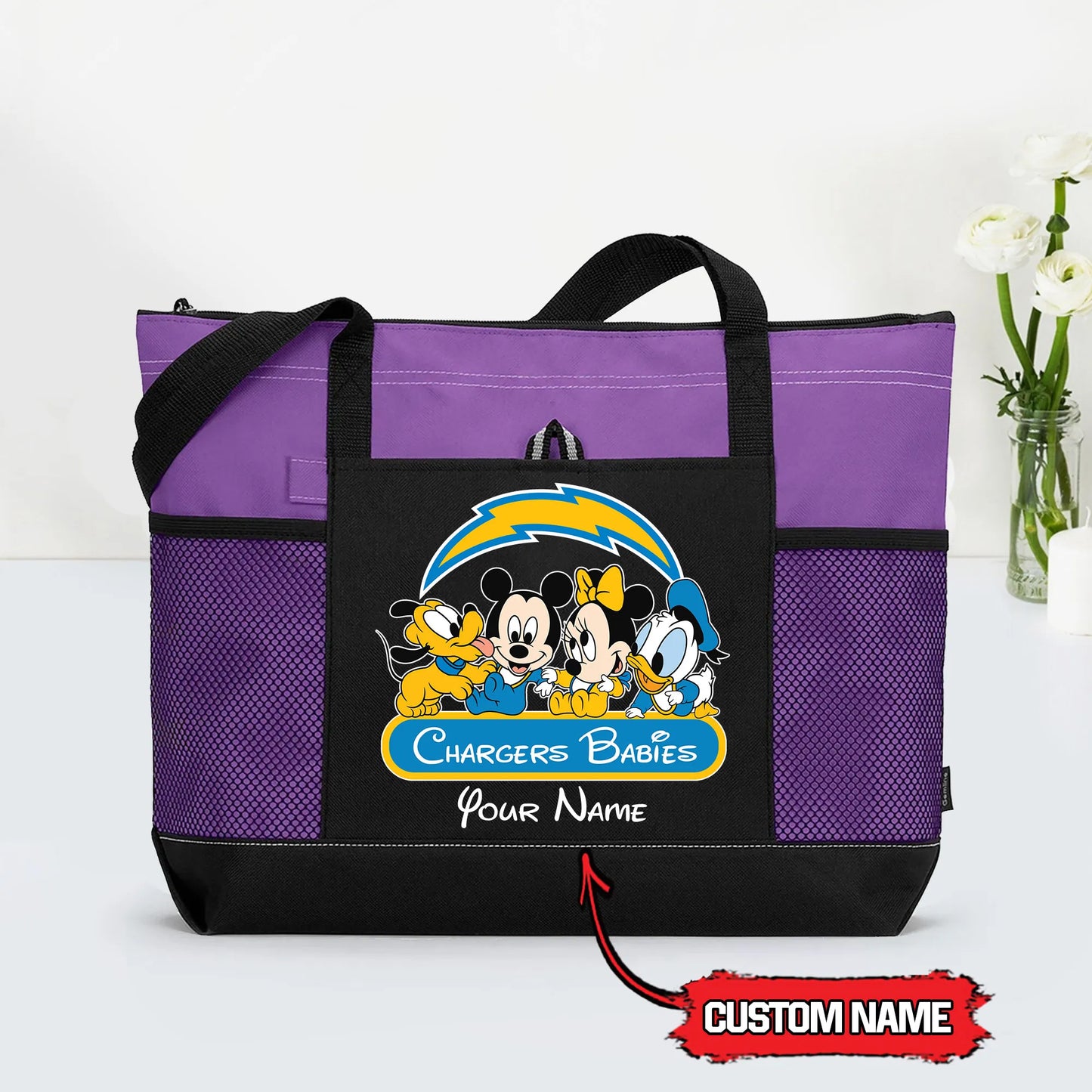 Los Angeles Chargers Personalized Babies Tote Bag AZBTBTB000008