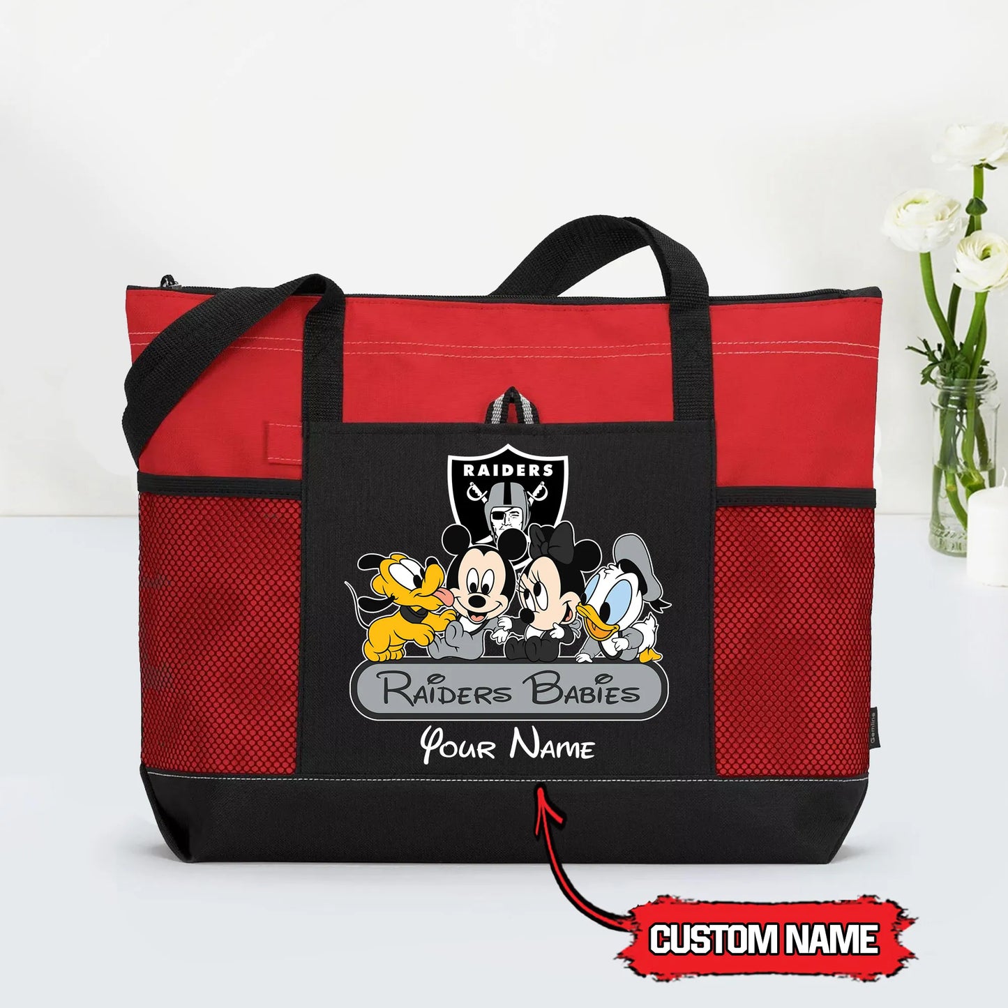Las Vegas Raiders Personalized Babies Tote Bag AZBTBTB000004