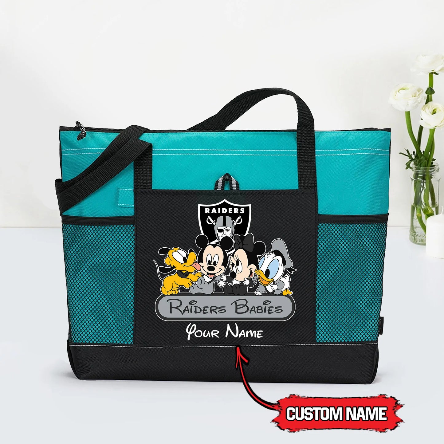 Las Vegas Raiders Personalized Babies Tote Bag AZBTBTB000004