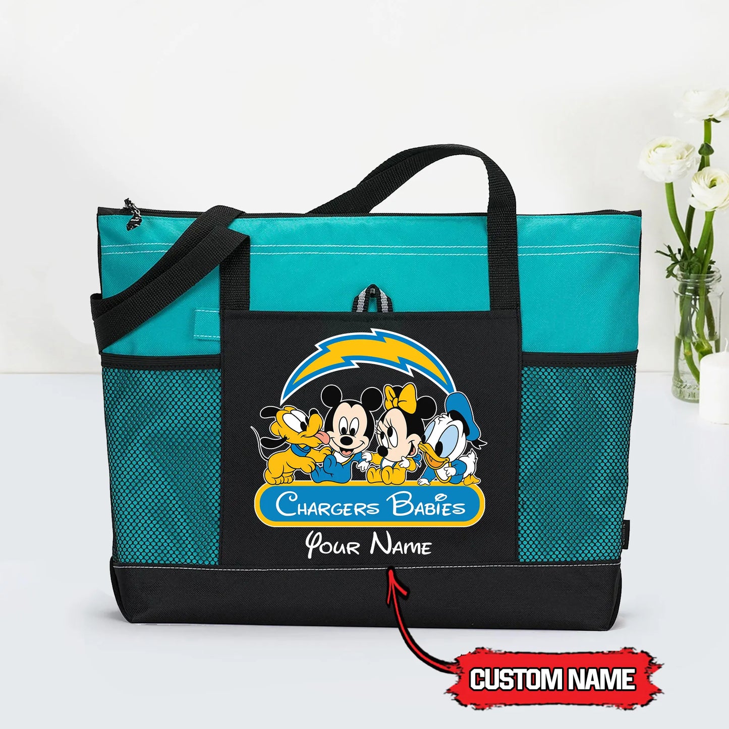 Los Angeles Chargers Personalized Babies Tote Bag AZBTBTB000008