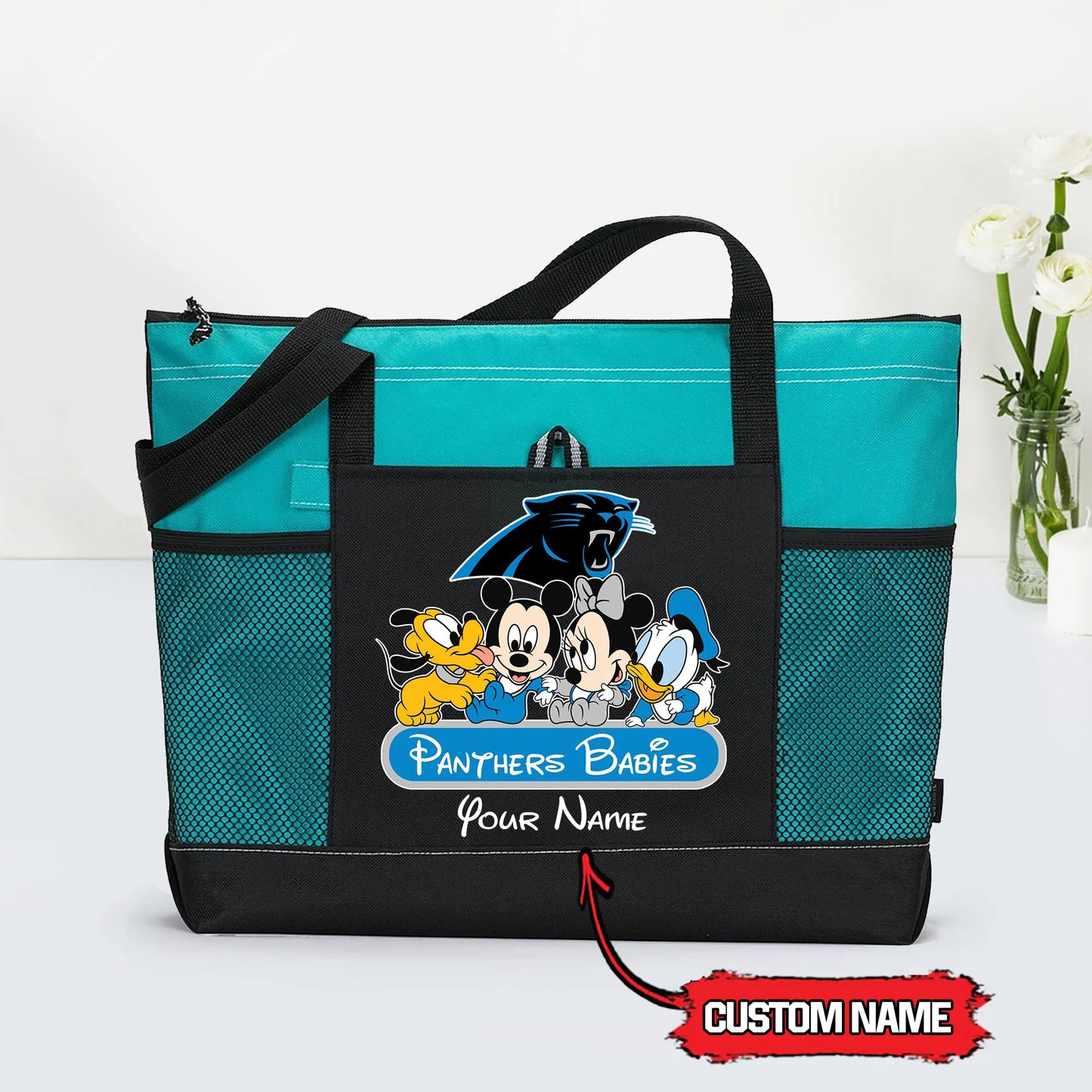 Carolina Panthers Personalized Babies Tote Bag AZBTBTB000017