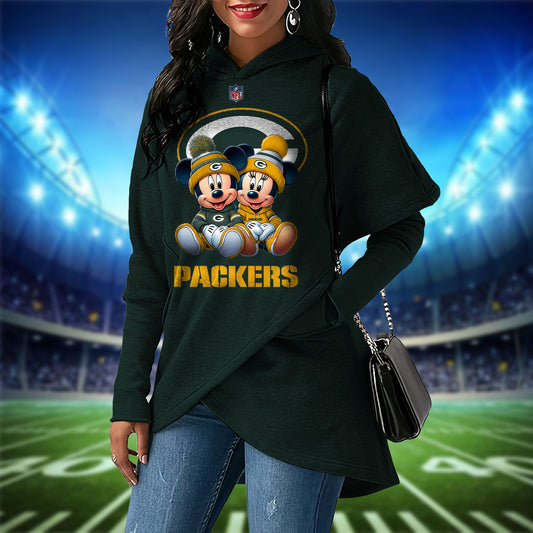 Green Bay Packers  Mickey Limited Edition Women Irregular Hoodie AZBTWMHD000023