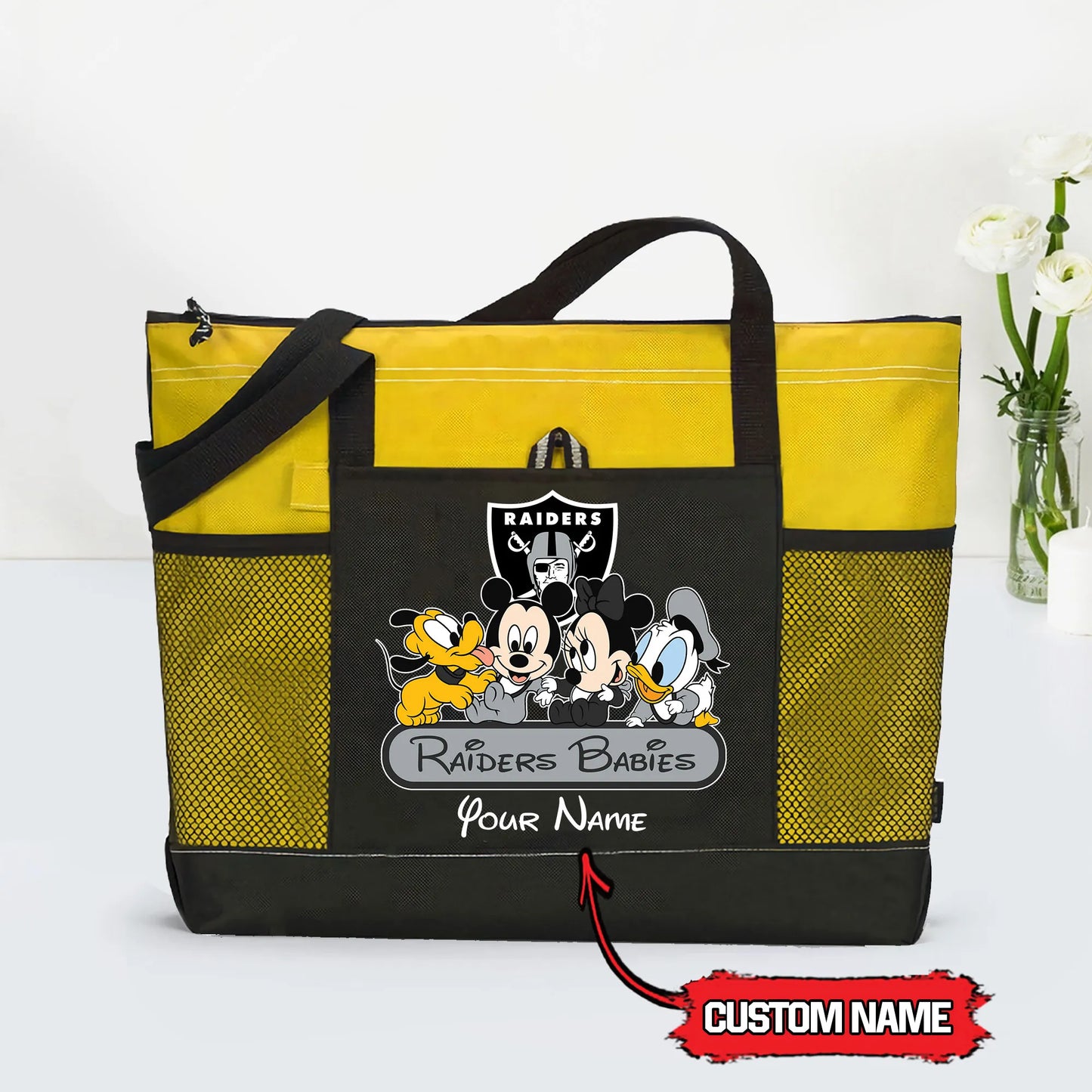 Las Vegas Raiders Personalized Babies Tote Bag AZBTBTB000004