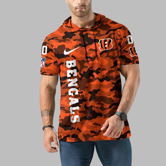Cincinnati Bengals Personalized Camo Short Sleeve Hoodie AZBTSSHD000057