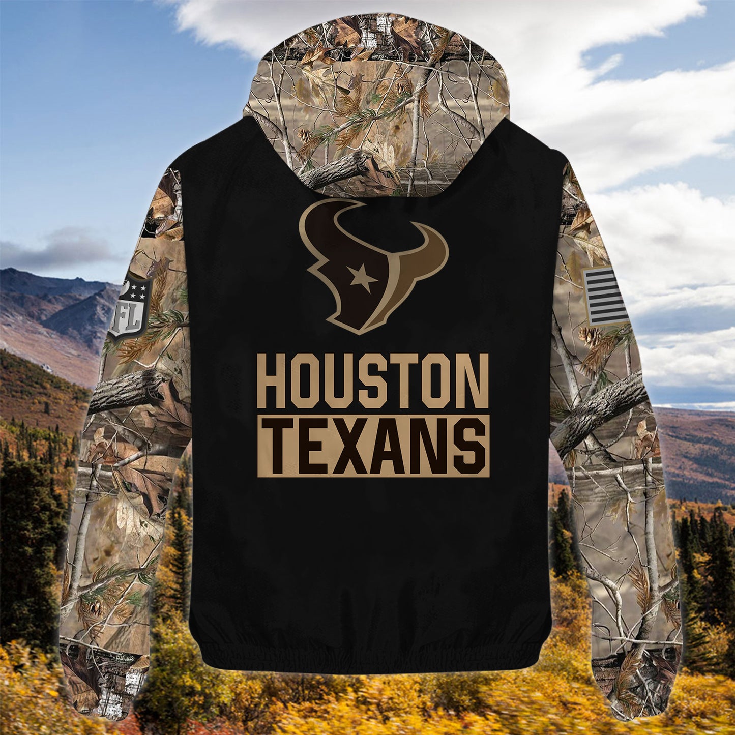 Houston Texans Personalized Hunting Outdoor Jacket  AZBTOJ000125