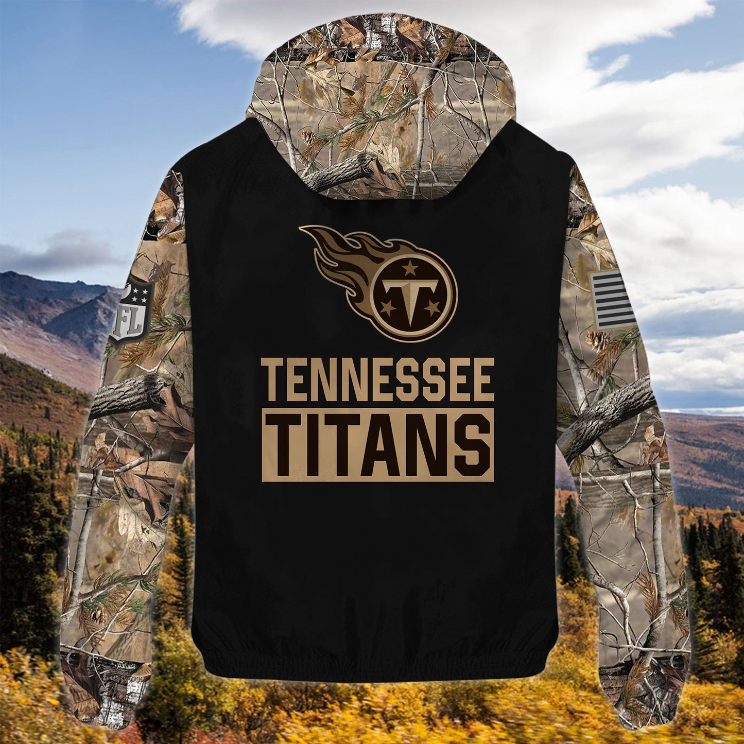 Tennessee Titans Personalized Hunting Outdoor Jacket  AZBTOJ000111