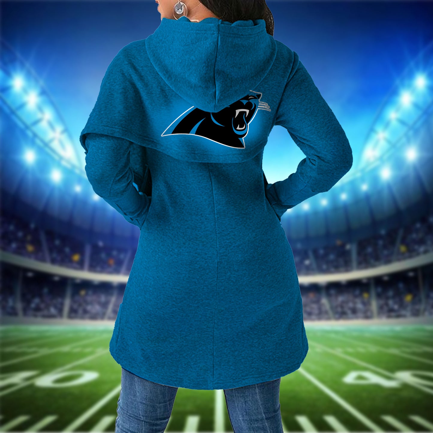 Carolina Panthers  Mickey Limited Edition Women Irregular Hoodie AZBTWMHD000016