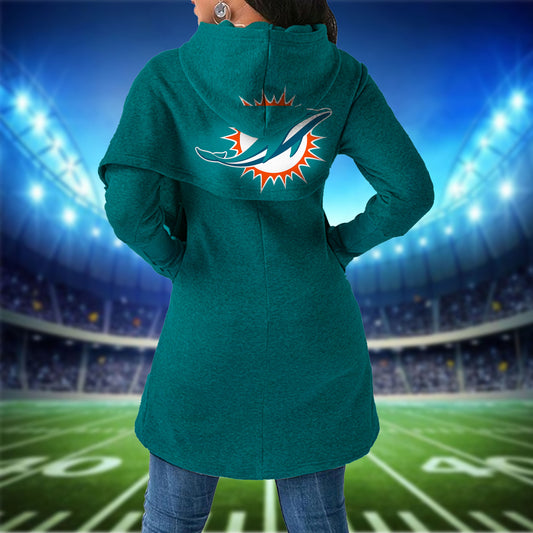 Miami Dolphins  Mickey Limited Edition Women Irregular Hoodie AZBTWMHD000002
