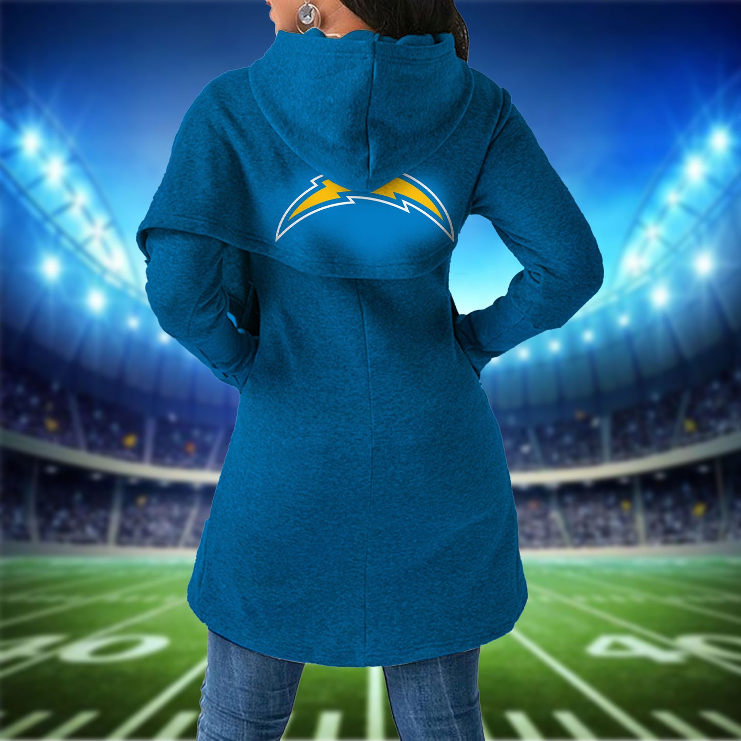 Los Angeles Chargers  Mickey Limited Edition Women Irregular Hoodie AZBTWMHD000028