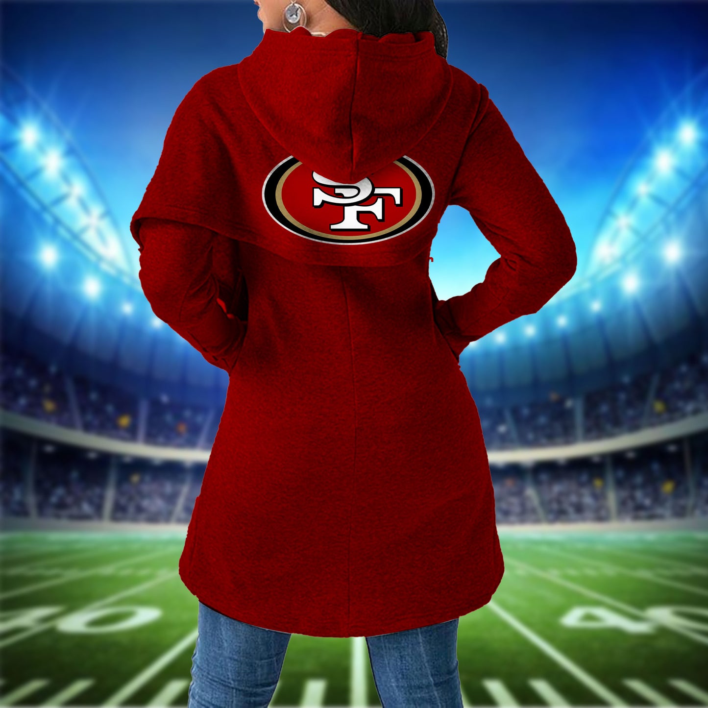 San Francisco 49ers  Mickey Limited Edition Women Irregular Hoodie AZBTWMHD000029