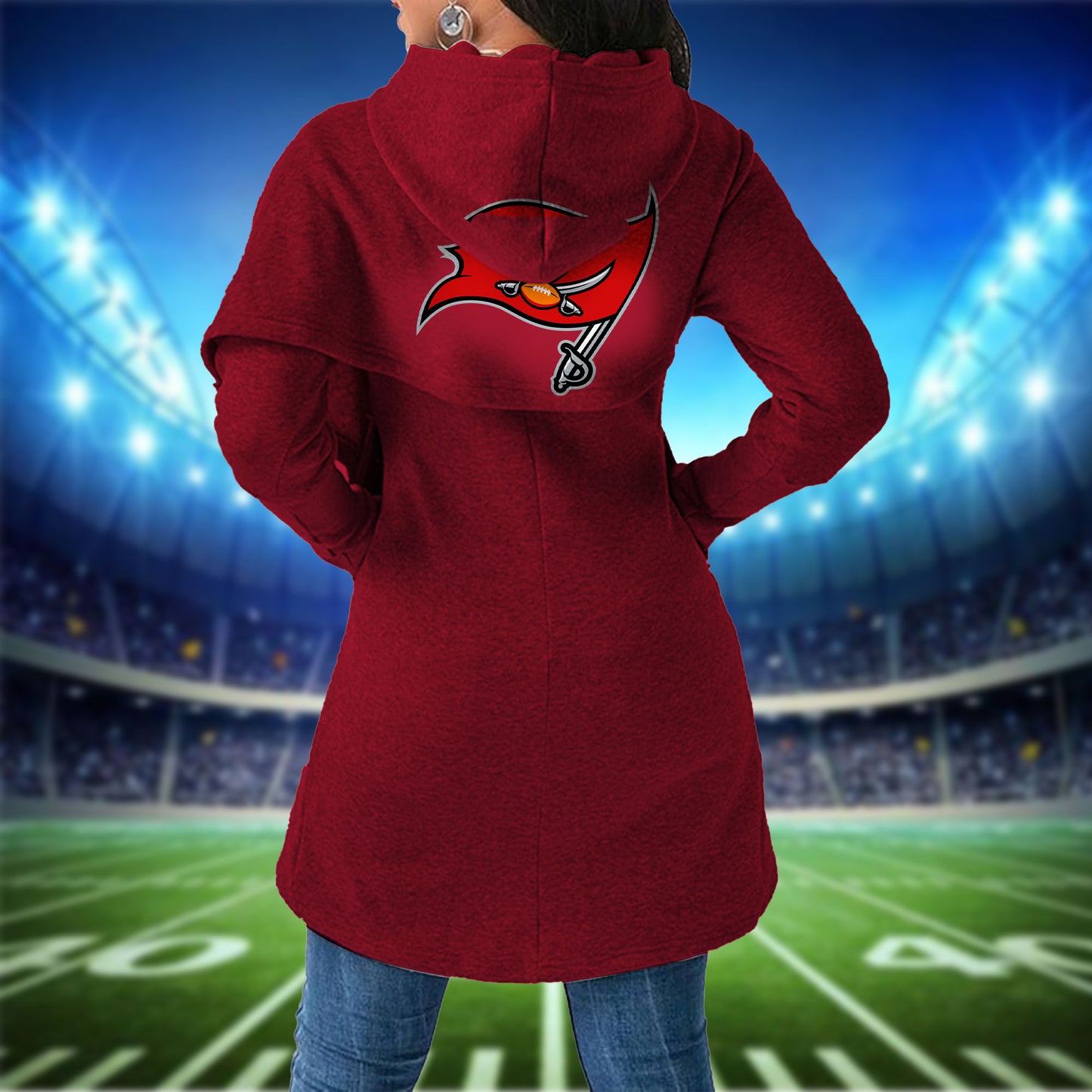 Tampa Bay Buccaneers  Mickey Limited Edition Women Irregular Hoodie AZBTWMHD000031