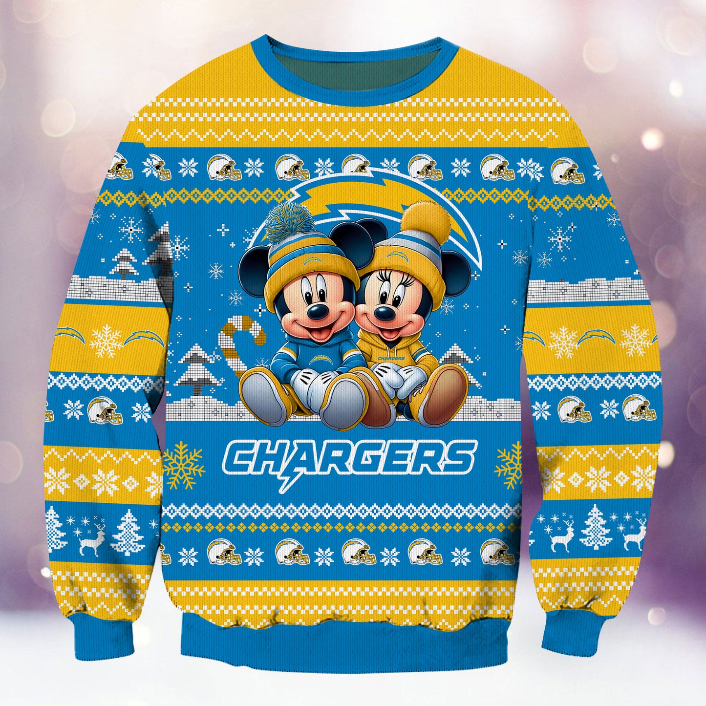 Los Angeles Chargers Premium Collections Ugly Christmas Sweater AZBTUSW000378