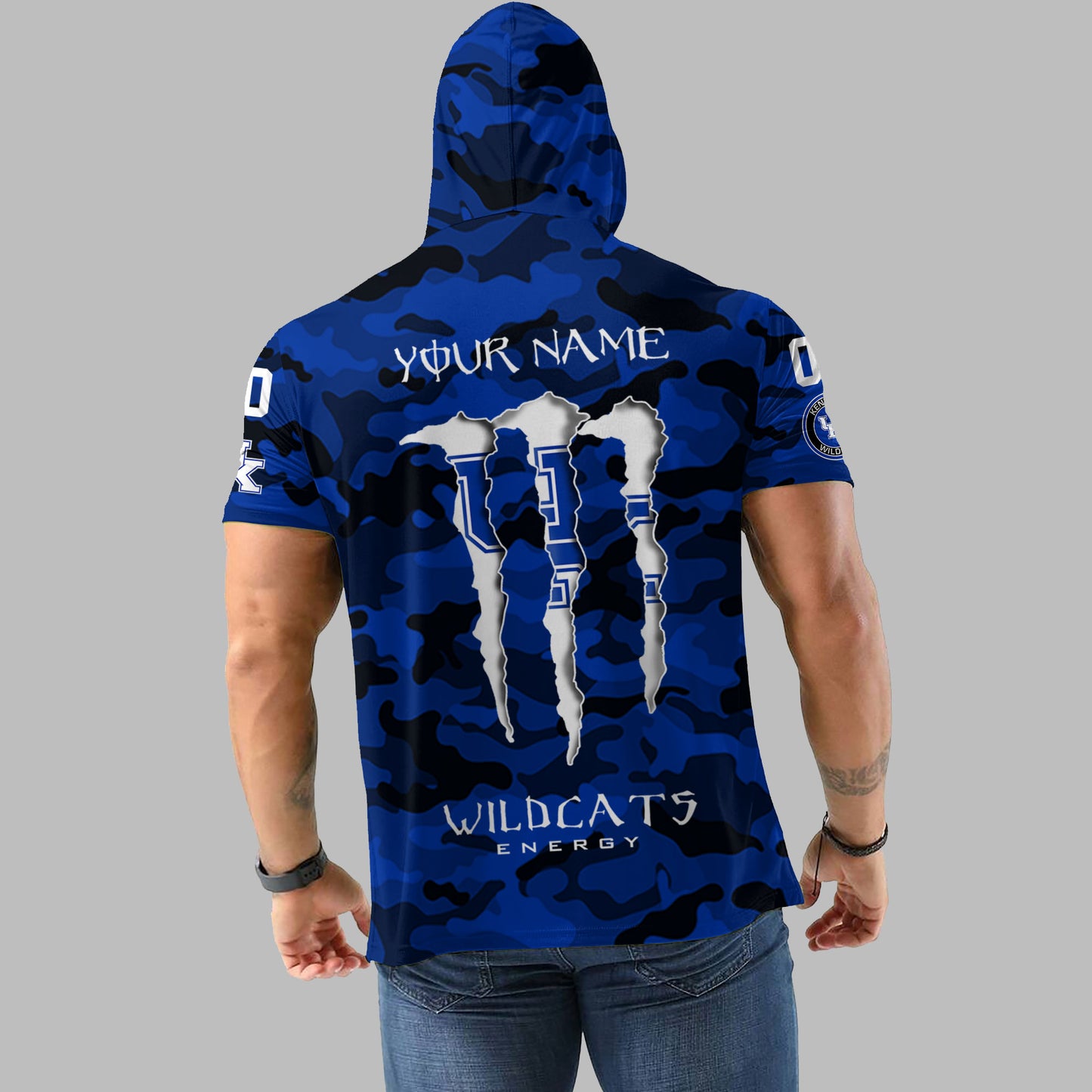 Kentucky Wildcats Personalized Camo Short Sleeve Hoodie AZBTSSHD000022