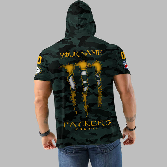 Green Bay Packers Personalized Camo Short Sleeve Hoodie AZBTSSHD000062