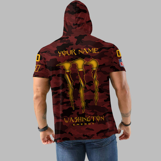 Washington Commanders Personalized Camo Short Sleeve Hoodie AZBTSSHD000043