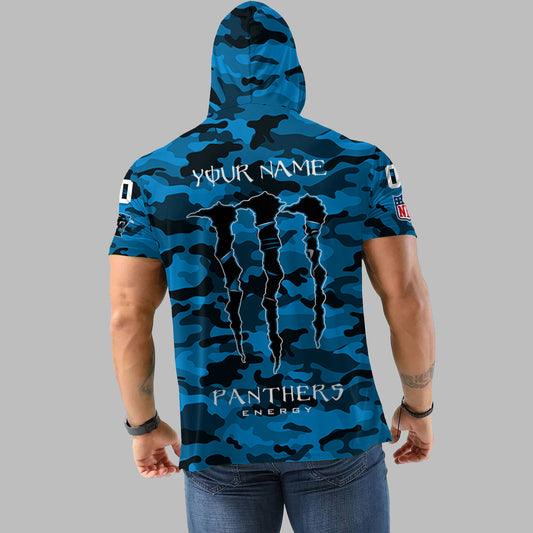Carolina Panthers Personalized Camo Short Sleeve Hoodie AZBTSSHD000069