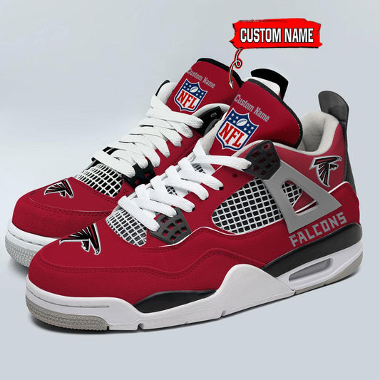Atlanta Falcons Personalized AJ4 Sneaker BG330