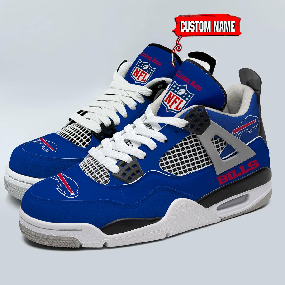 Buffalo Bills Personalized AJ4 Sneaker BG350