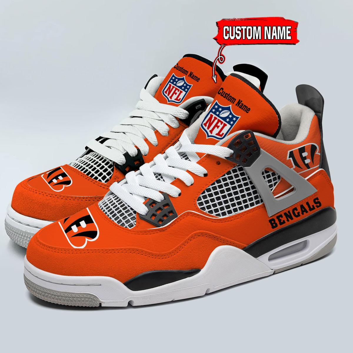 Cincinnati Bengals Personalized AJ4 Sneaker BG347