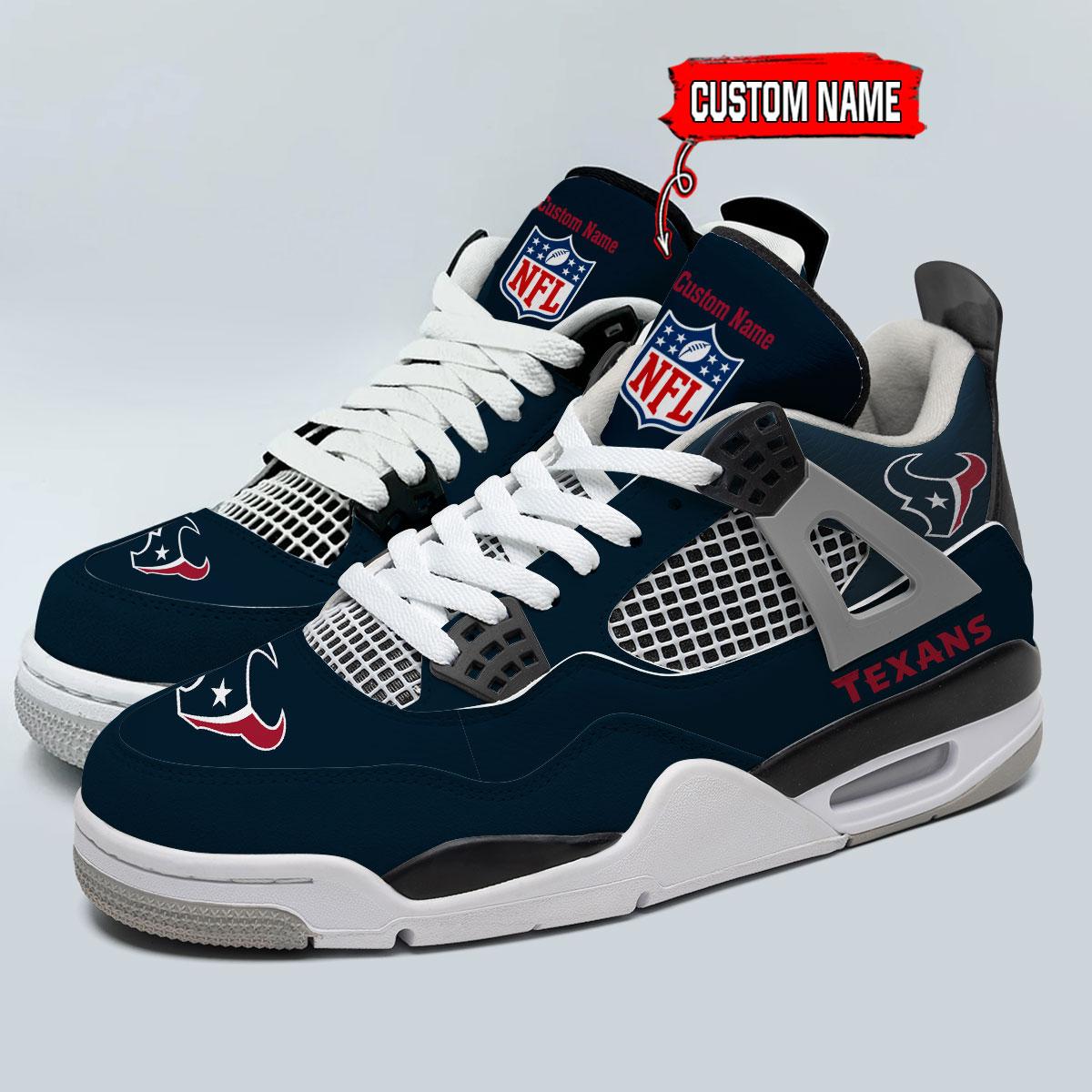 Houston Texans Personalized AJ4 Sneaker BG341