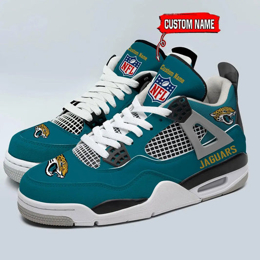 Jacksonville Jaguars Personalized AJ4 Sneaker BG339