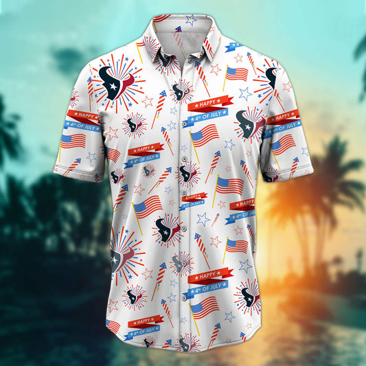 Houston Texans – Happy 4th Of July Button Shirt BB898