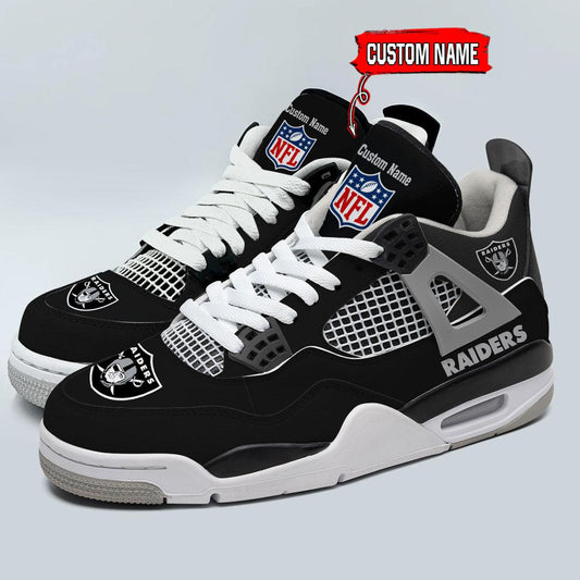 Las Vegas Raiders Personalized AJ4 Sneaker BG328