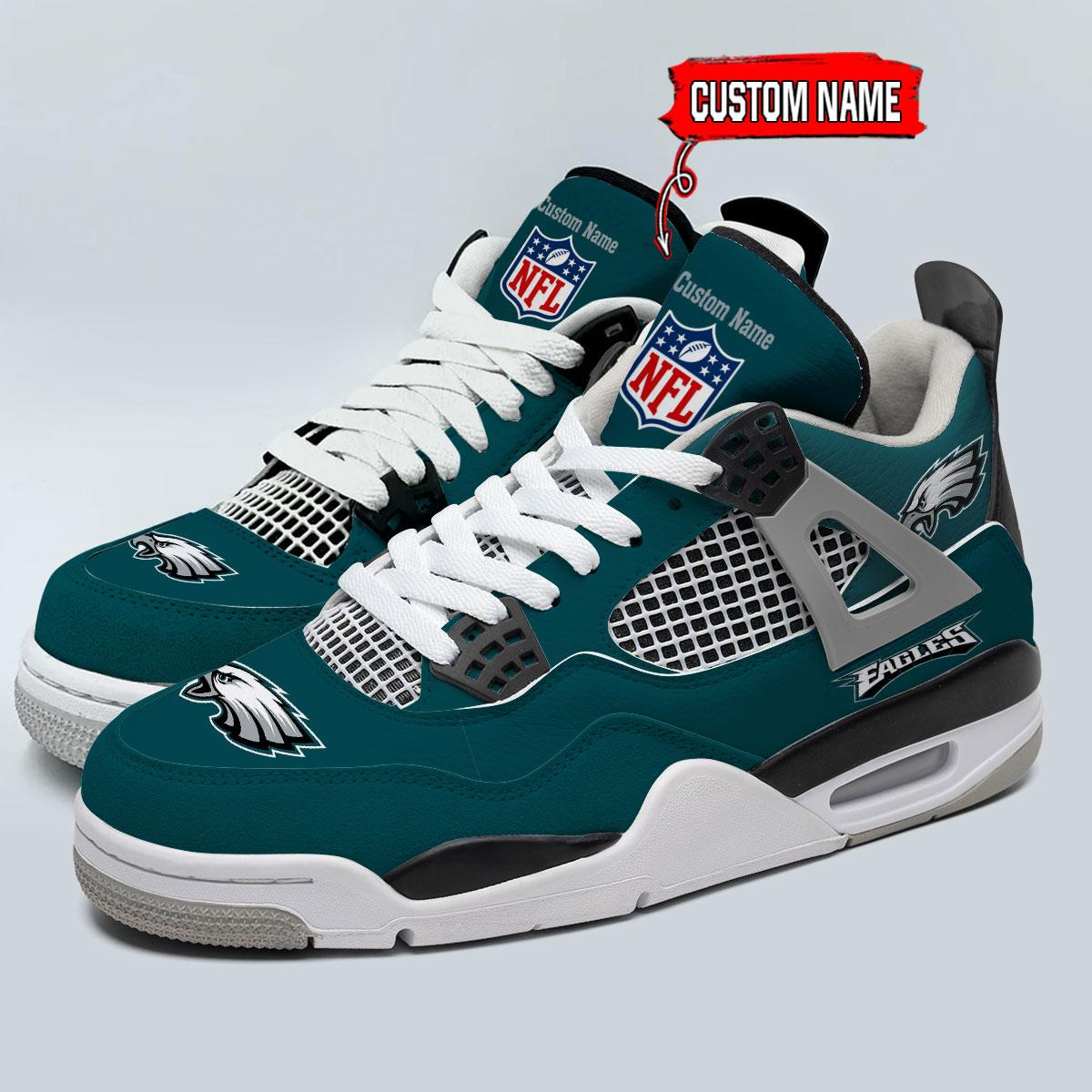 Philadelphia Eagles Personalized AJ4 Sneaker BG327