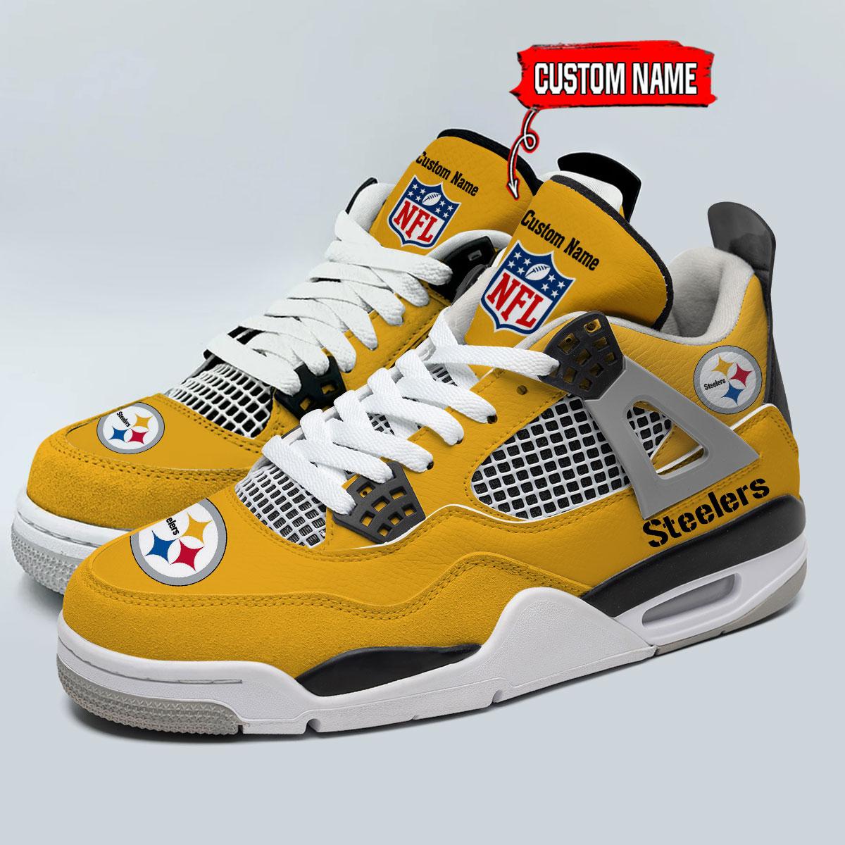 Pittsburgh Steelers Personalized AJ4 Sneaker BG326