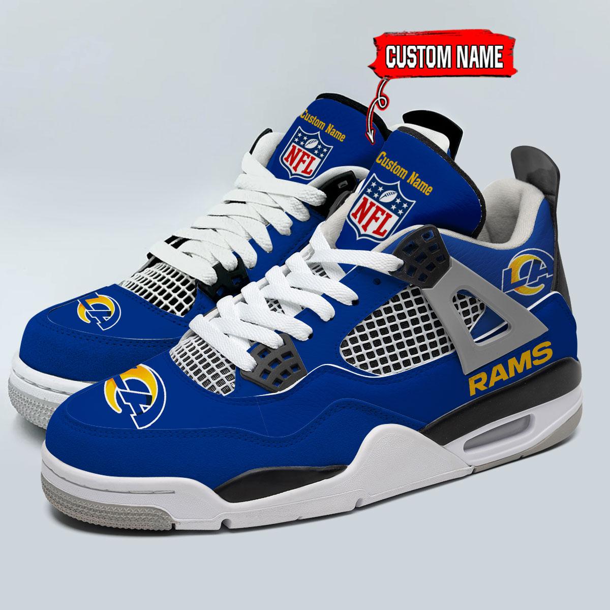 Los Angeles Rams Personalized AJ4 Sneaker BG325