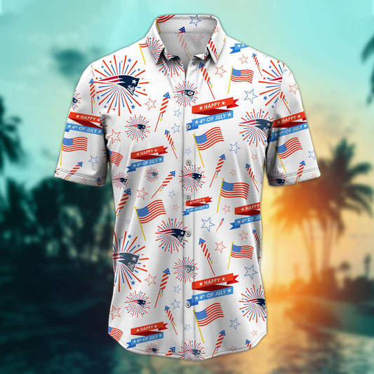 New England Patriots – Happy 4th Of July Button Shirt BB907