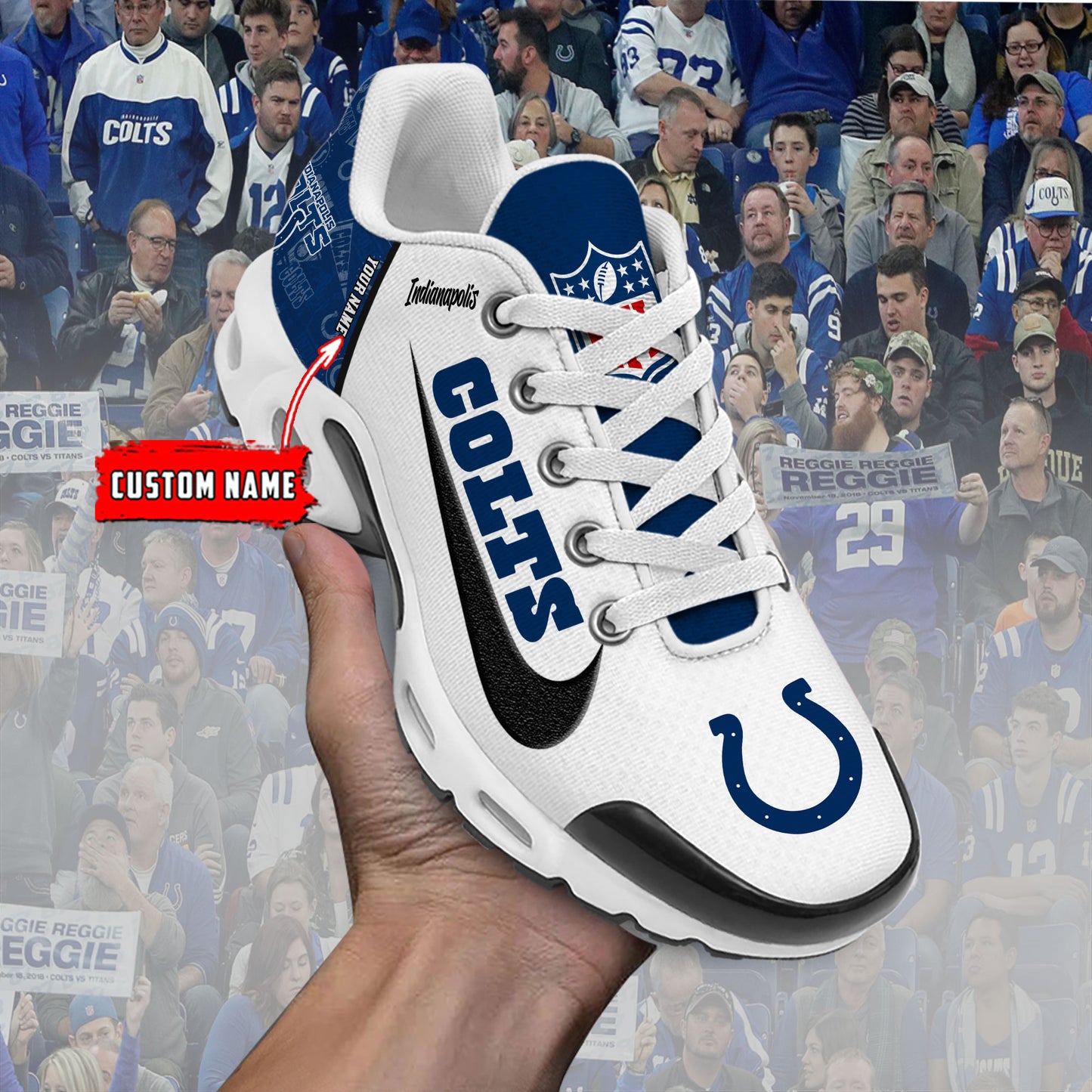 Indianapolis Colts New Personalized T-N Youth SneakersAZBTTNS000152