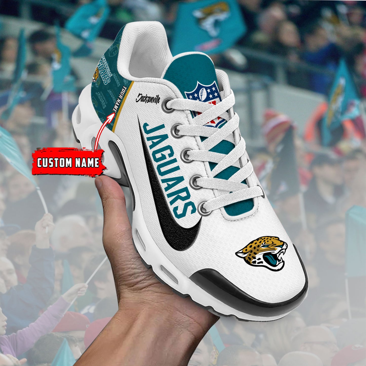 Jacksonville Jaguars New Personalized T-N Youth SneakersAZBTTNS000153