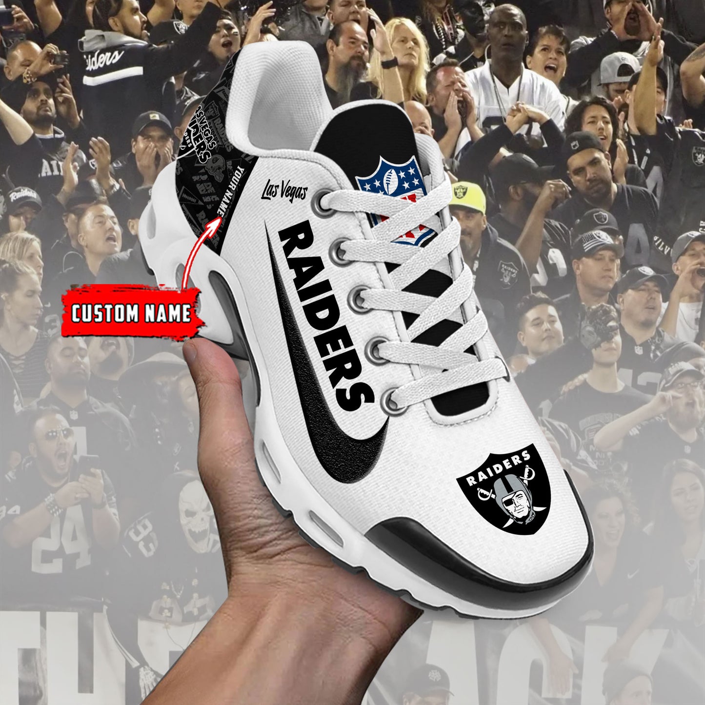 Las Vegas Raiders New Personalized T-N Youth SneakersAZBTTNS000135