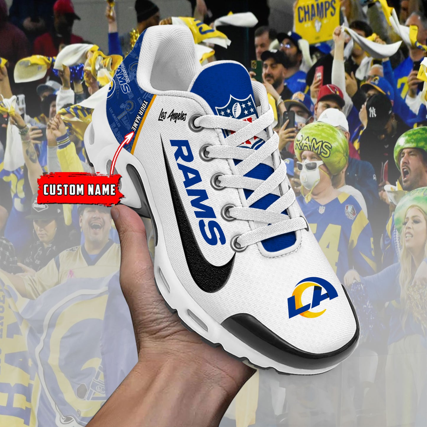 Los Angeles Rams New Personalized T-N Youth SneakersAZBTTNS000138