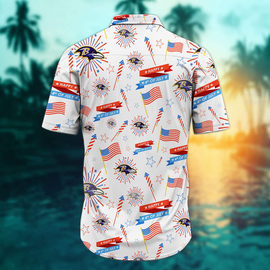 Baltimore Ravens – Happy 4th Of July Button Shirt BB888