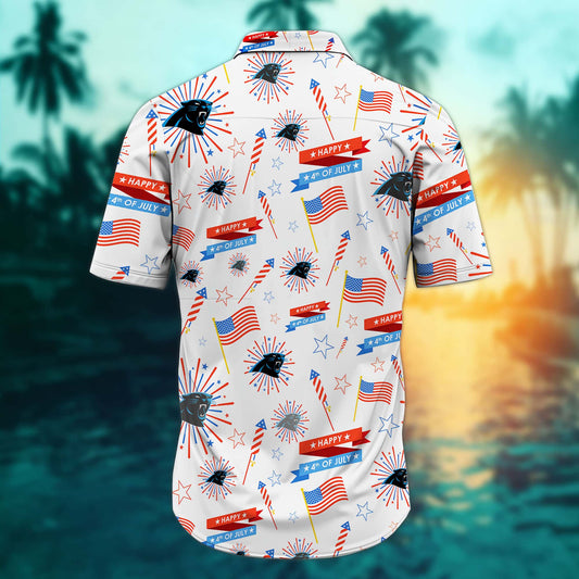 Carolina Panthers – Happy 4th Of July Button Shirt BB890