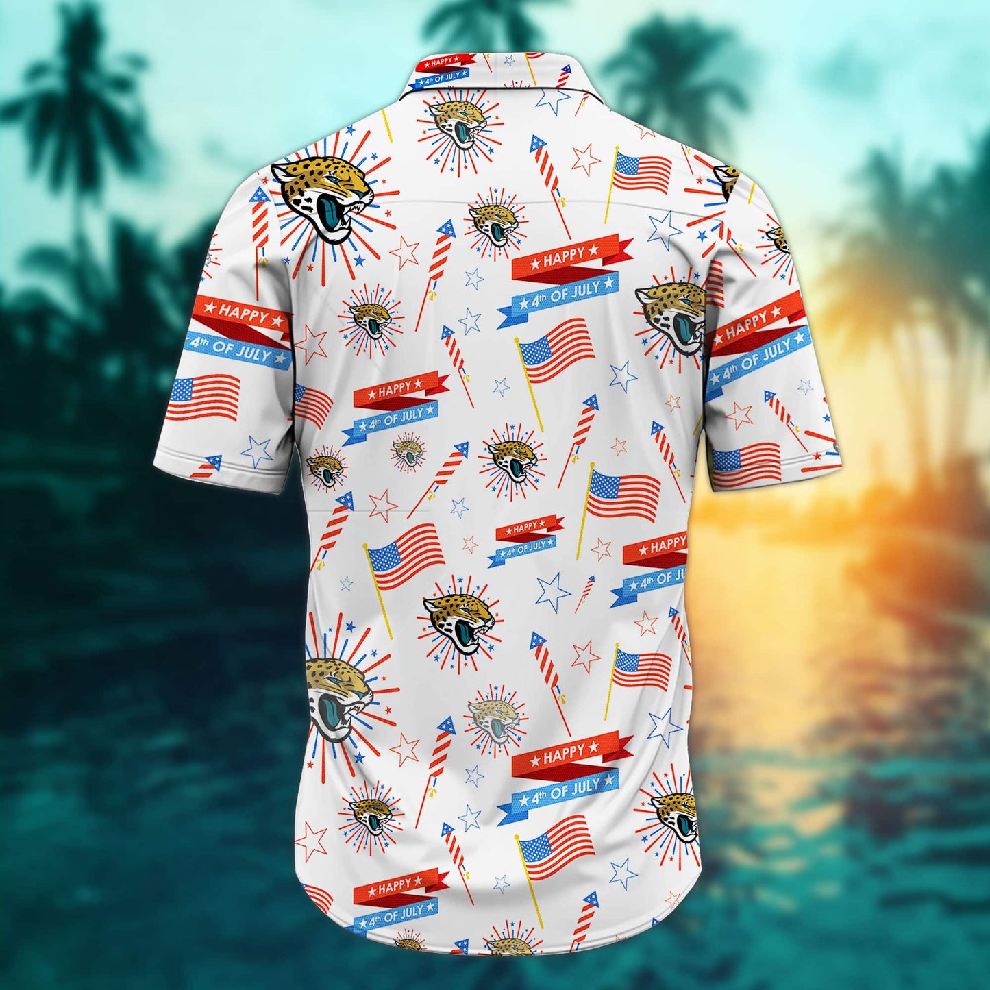 Jacksonville Jaguars – Happy 4th Of July Button Shirt BB900