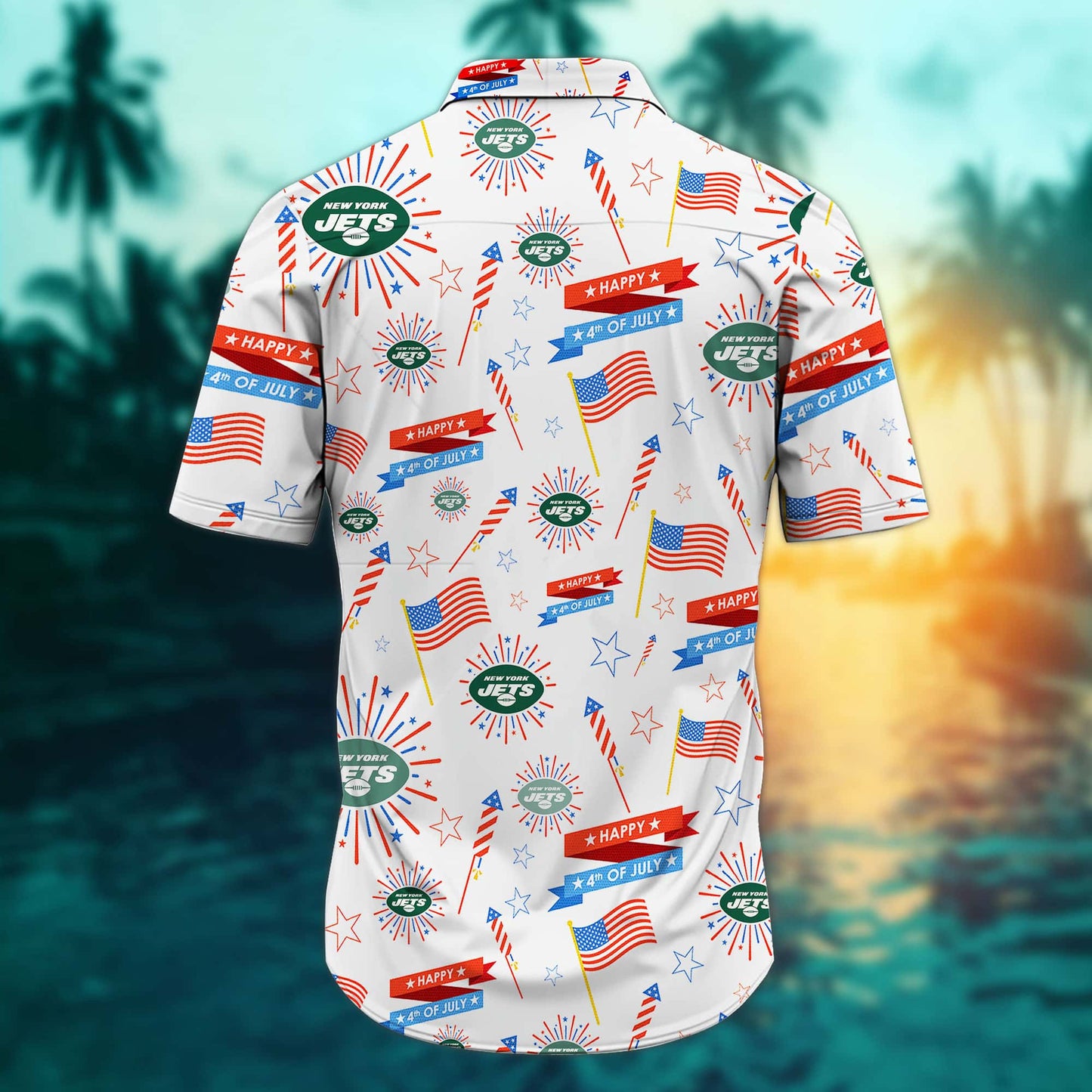New York Jets – Happy 4th Of July Button Shirt BB910
