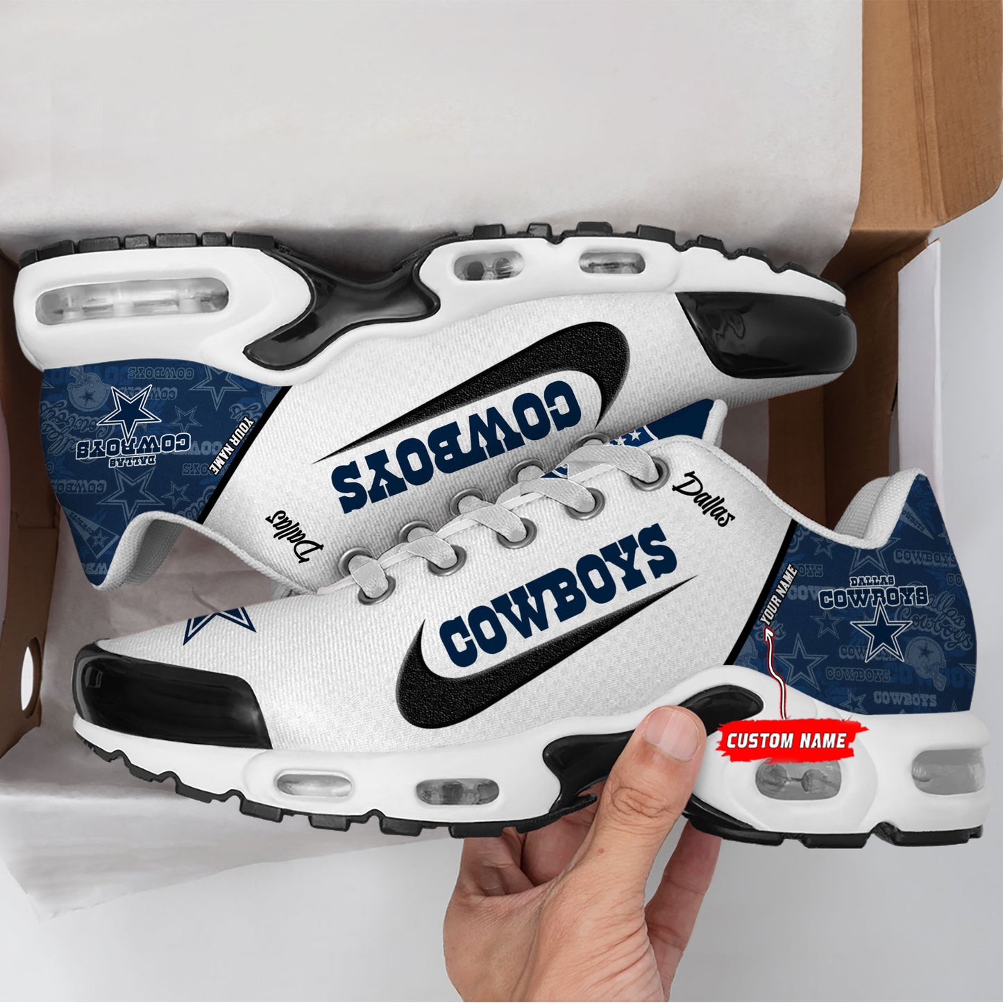 Dallas Cowboys New Personalized T-N Youth SneakersAZBTTNS000163