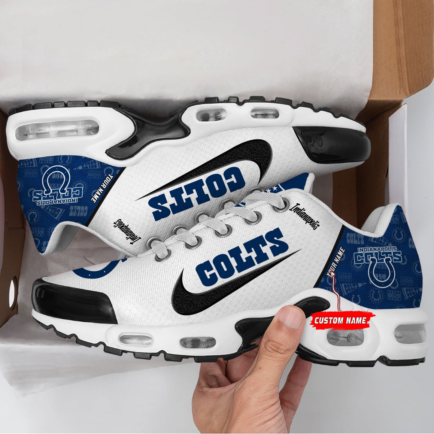 Indianapolis Colts New Personalized T-N Youth SneakersAZBTTNS000152