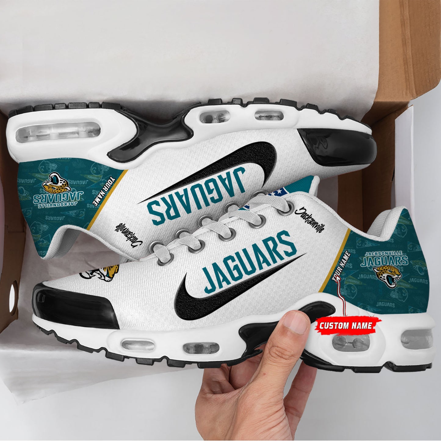 Jacksonville Jaguars New Personalized T-N Youth SneakersAZBTTNS000153