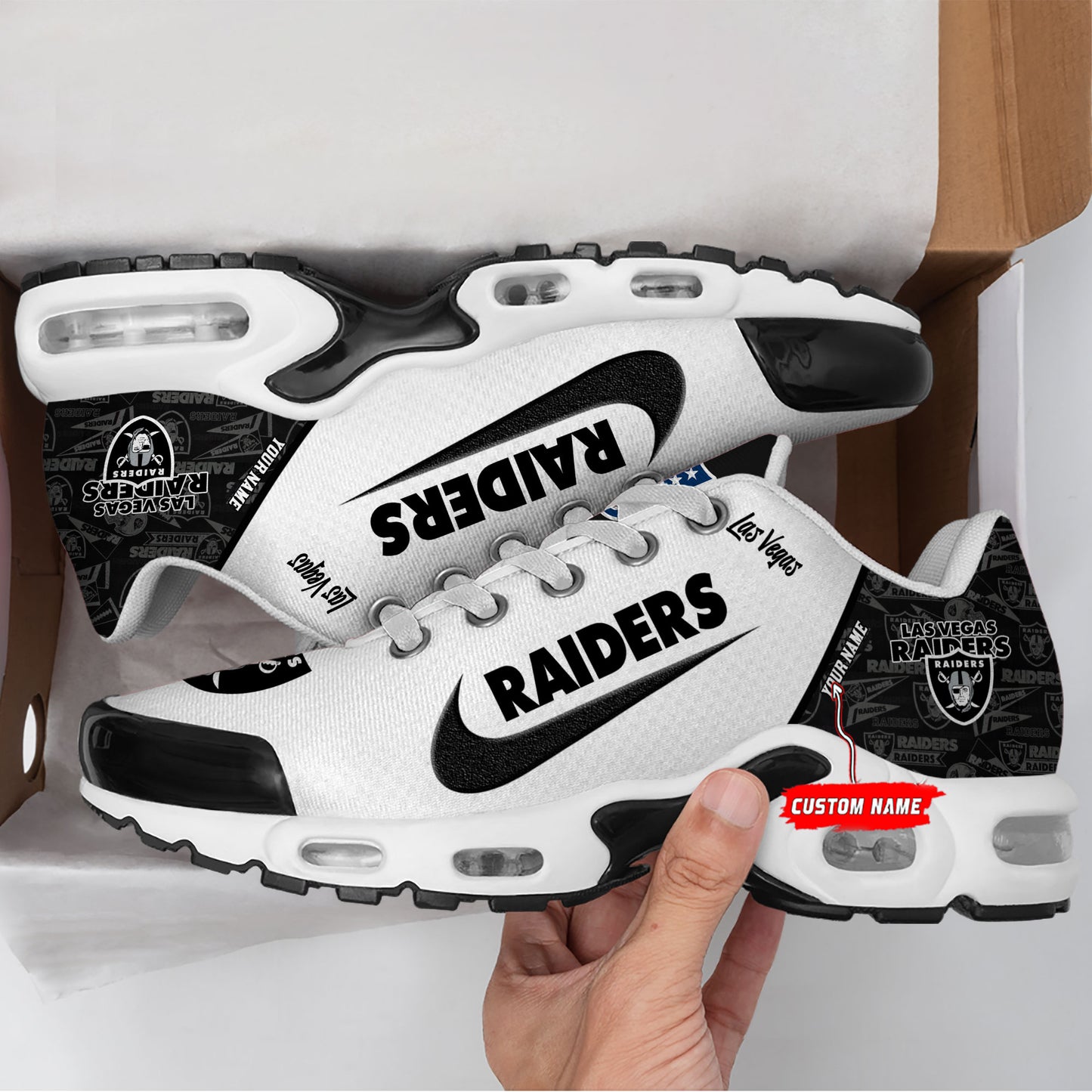 Las Vegas Raiders New Personalized T-N Youth SneakersAZBTTNS000135