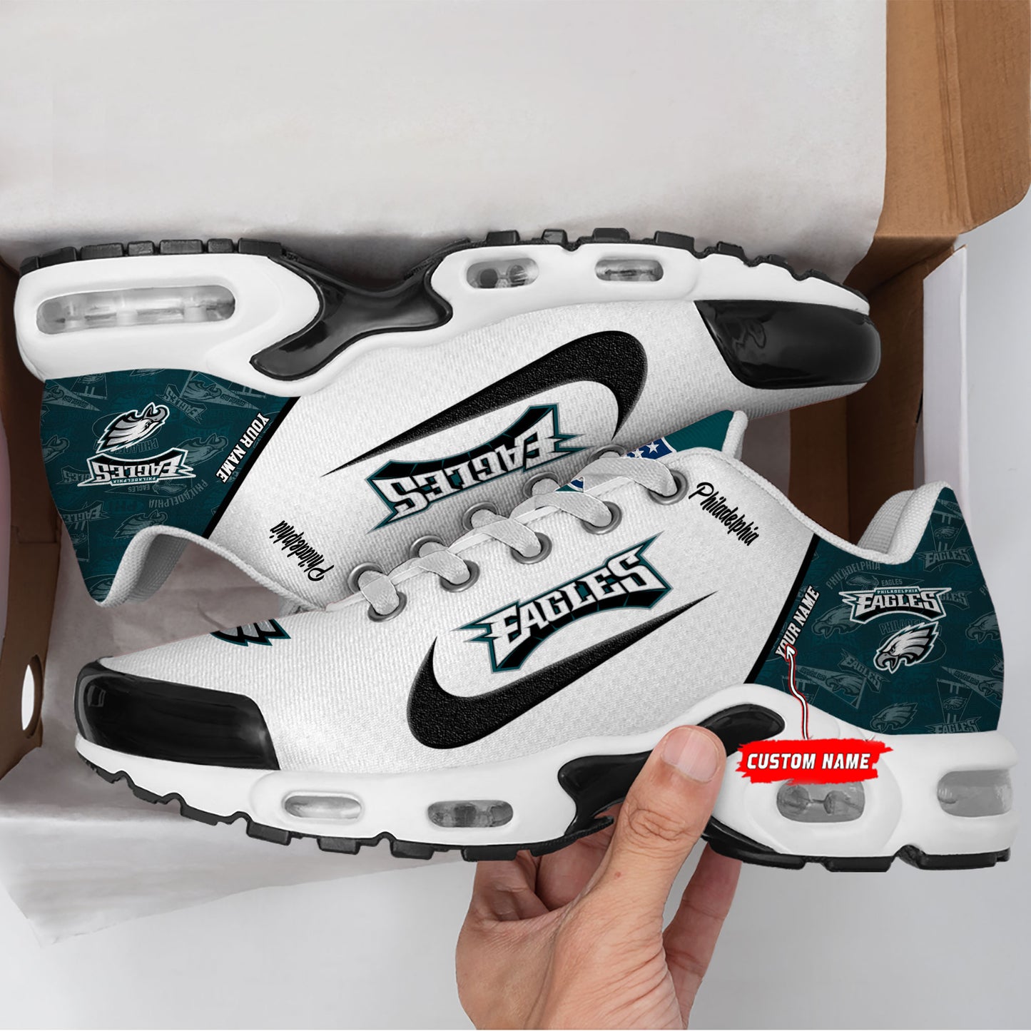 Philadelphia Eagles New Personalized T-N Youth SneakersAZBTTNS000136