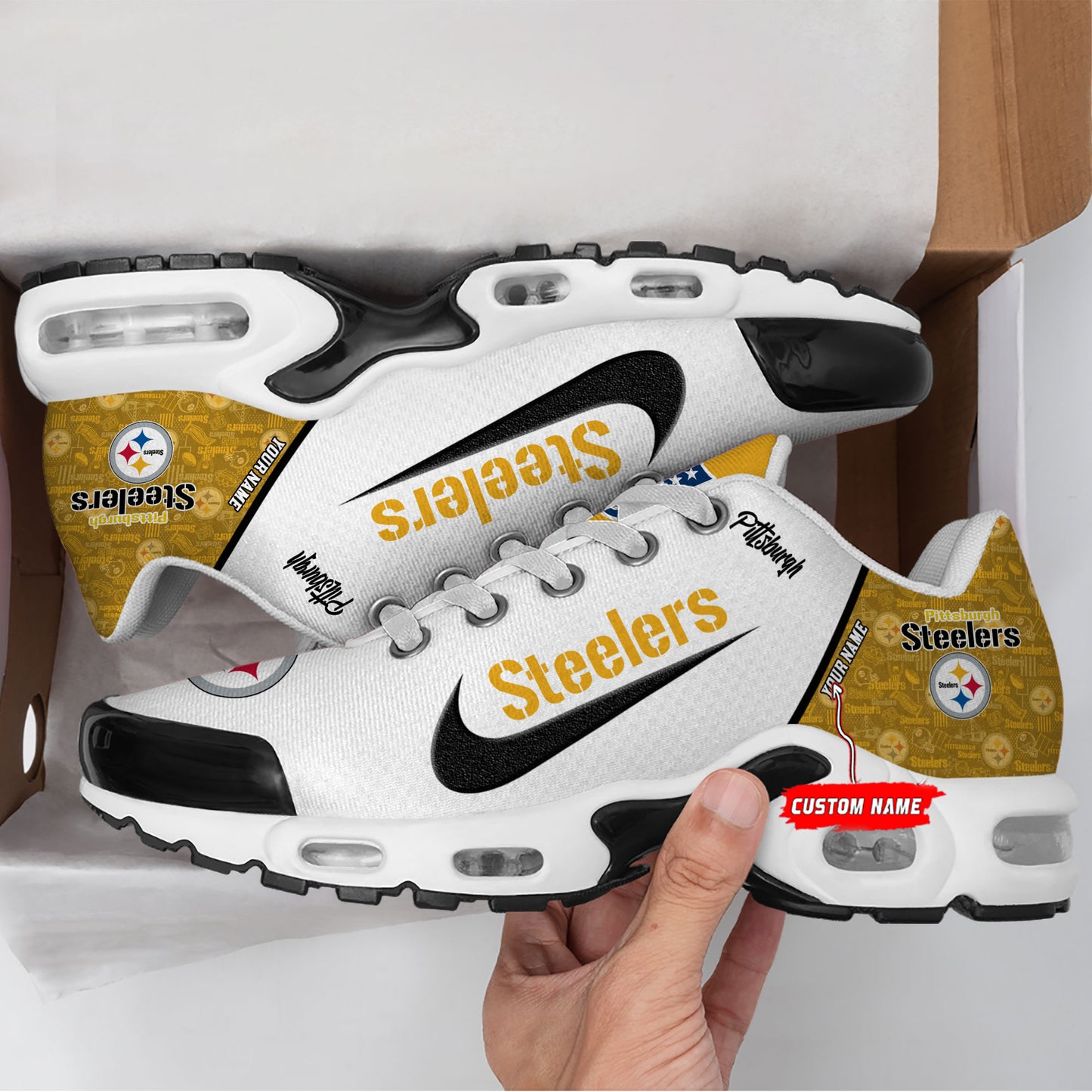 Pittsburgh Steelers New Personalized T-N Youth SneakersAZBTTNS000137