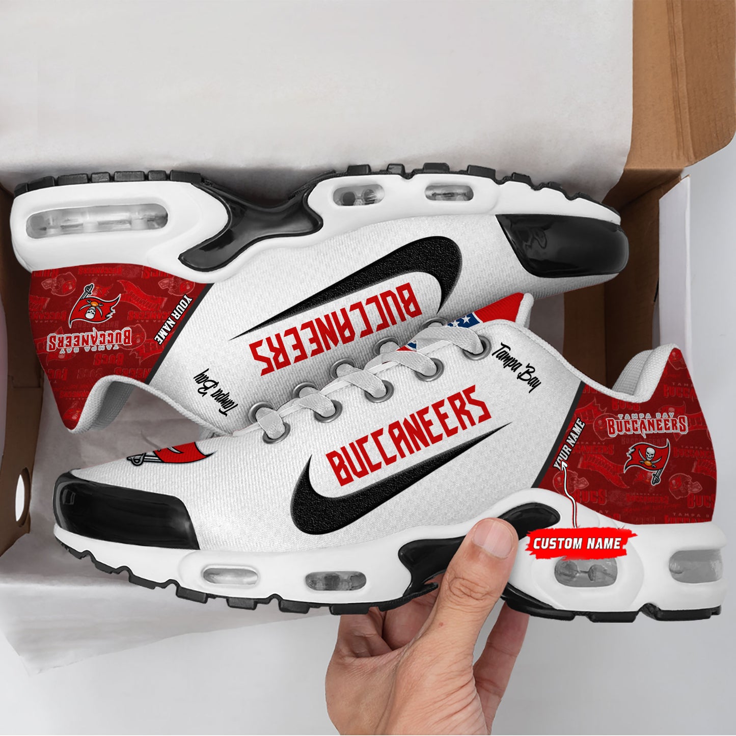 Tampa Bay Buccaneers New Personalized T-N Youth SneakersAZBTTNS000142