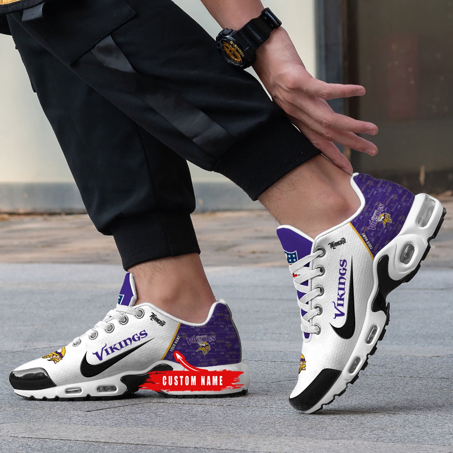 Minnesota Vikings New Personalized T-N Youth SneakersAZBTTNS000144