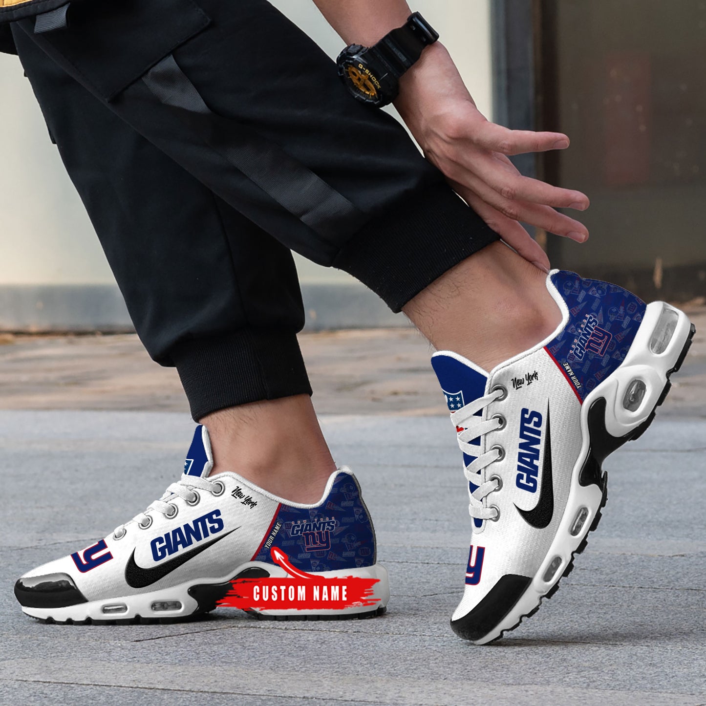 New York Giants New Personalized T-N Youth SneakersAZBTTNS000133
