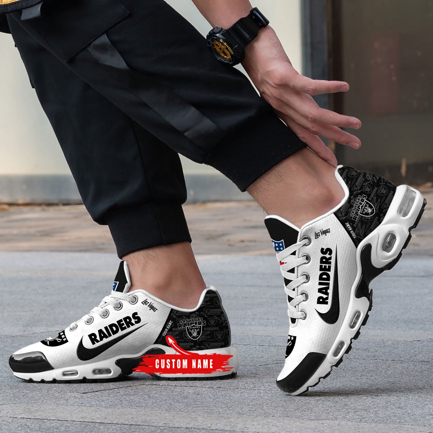 Las Vegas Raiders New Personalized T-N Youth SneakersAZBTTNS000135