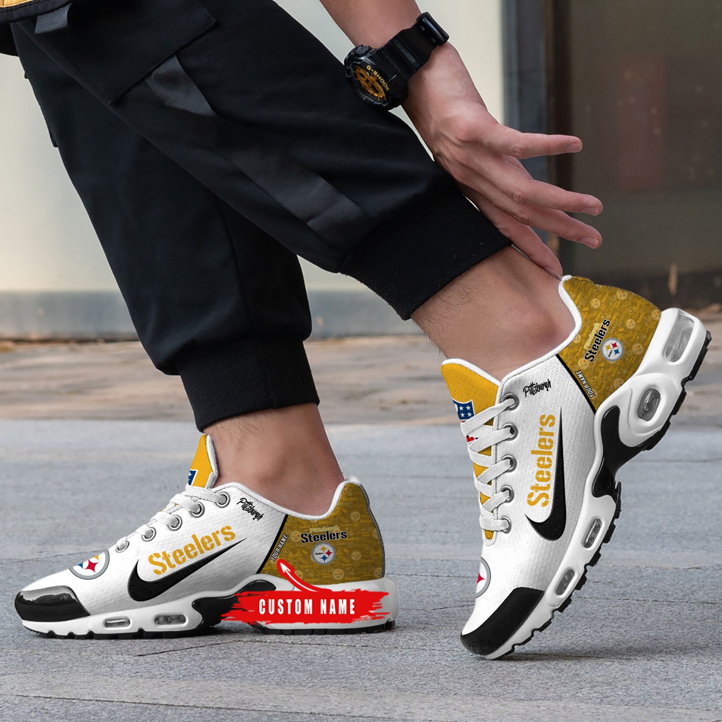 Pittsburgh Steelers New Personalized T-N Youth SneakersAZBTTNS000137
